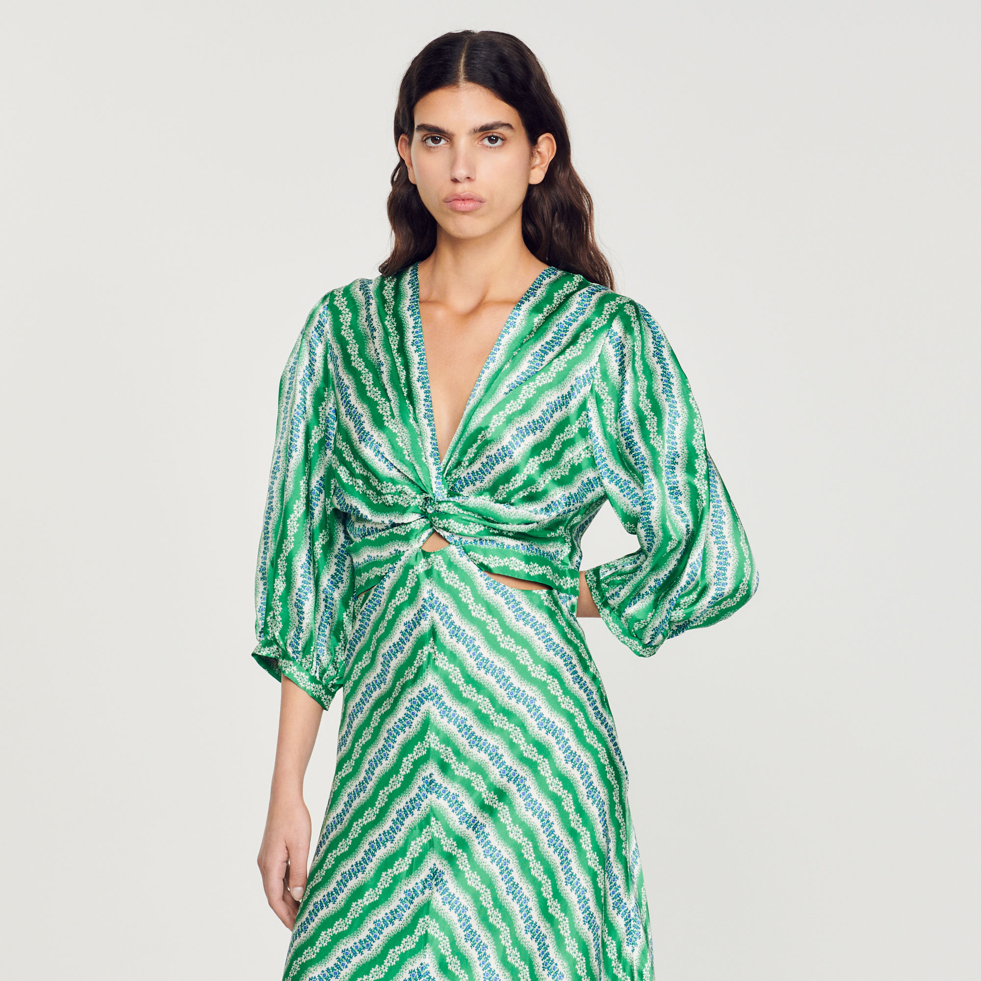 Robe longue imprimee