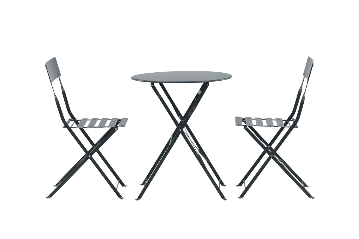 Metalen tuinset Lovisa Donkergrijs