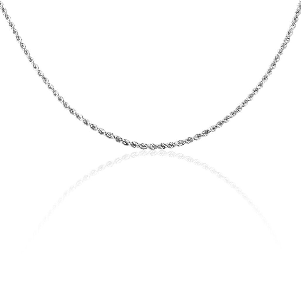 Chaine Jerry Maille Corde Or Blanc