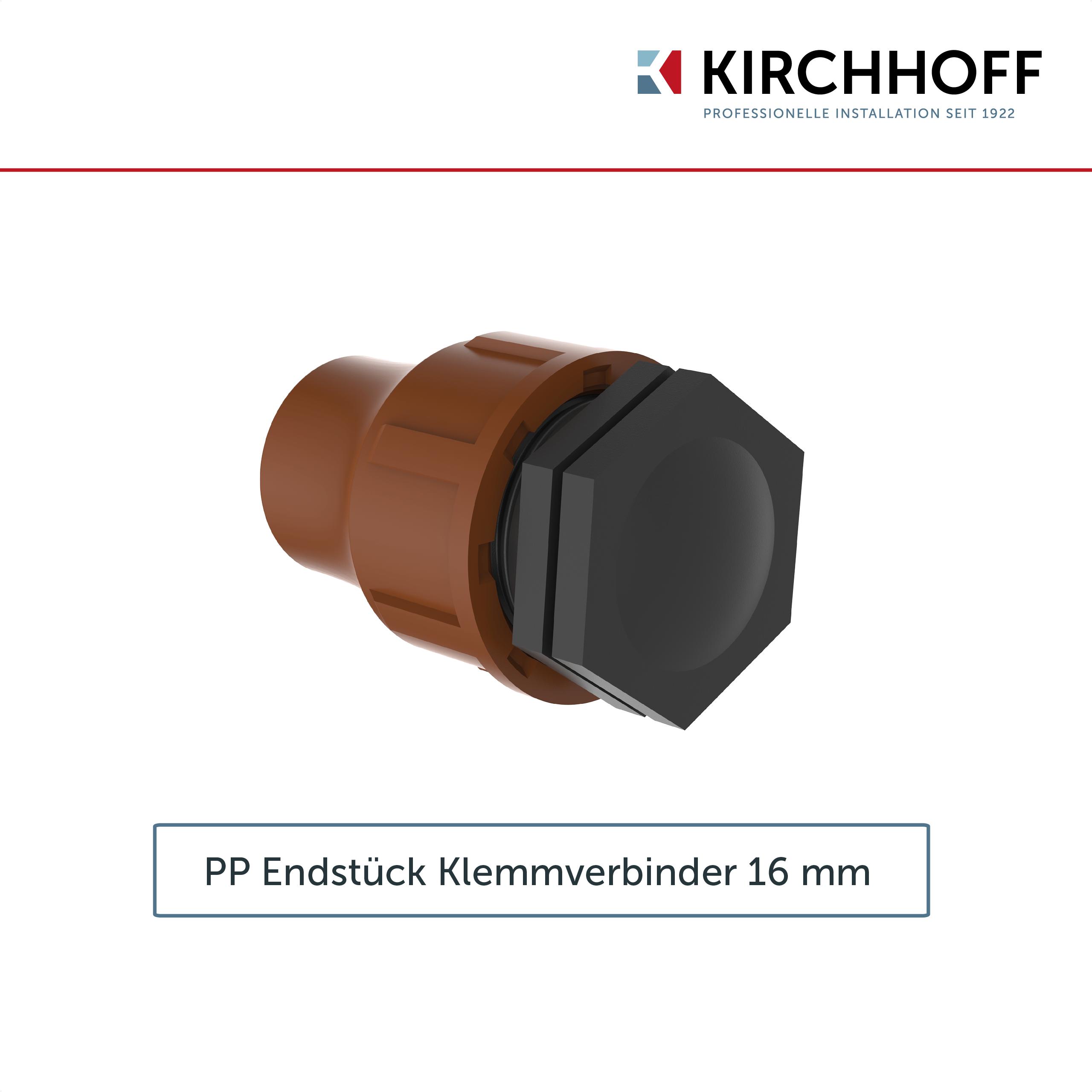 KIRCHHOFF Endstück für Tröpfchenbewässerung, wassersparende Drip-Bewässerung, automatische Gartenbewässerung Made in EU