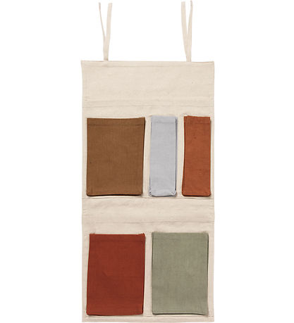 Ferm Living Wandtaschen - Canvas - 65x32 cm - Off White/Multi