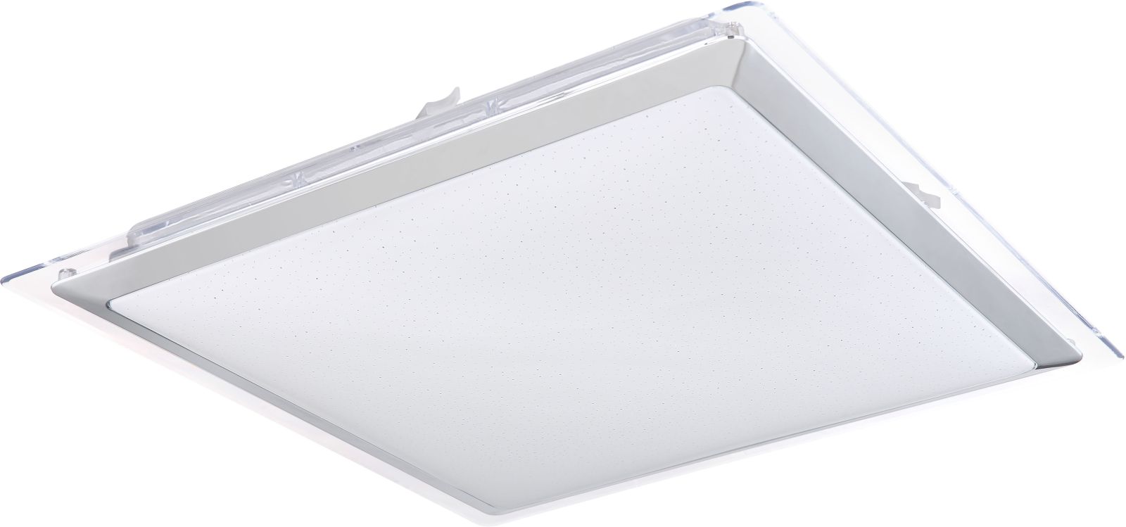 LED-Deckenleuchte - Nickel matt-weiß - Sparkle - mit Fernbedienung