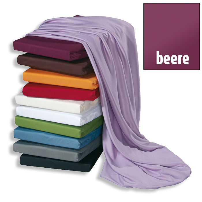 Microfaser-Jersey-Bettlaken - beere - 180x200 cm