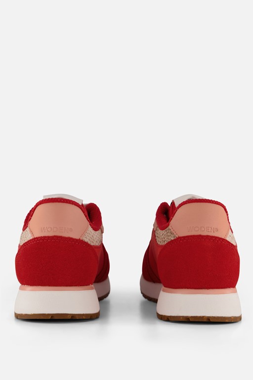 Woden Ronja Sneakers rood Textiel