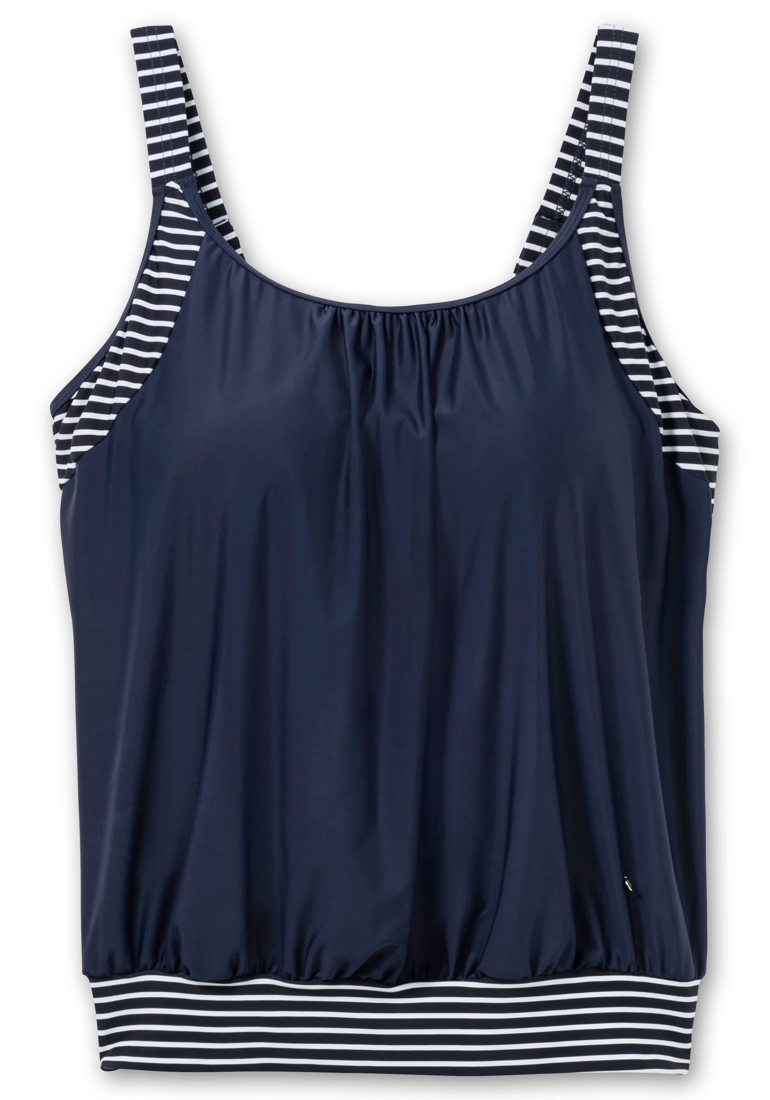Tankini-Top in Oversized-Form mit Streifendetails