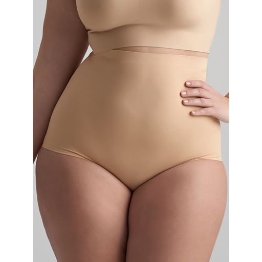 Bye Bra Invisible High Waist Brief, Beige, XL