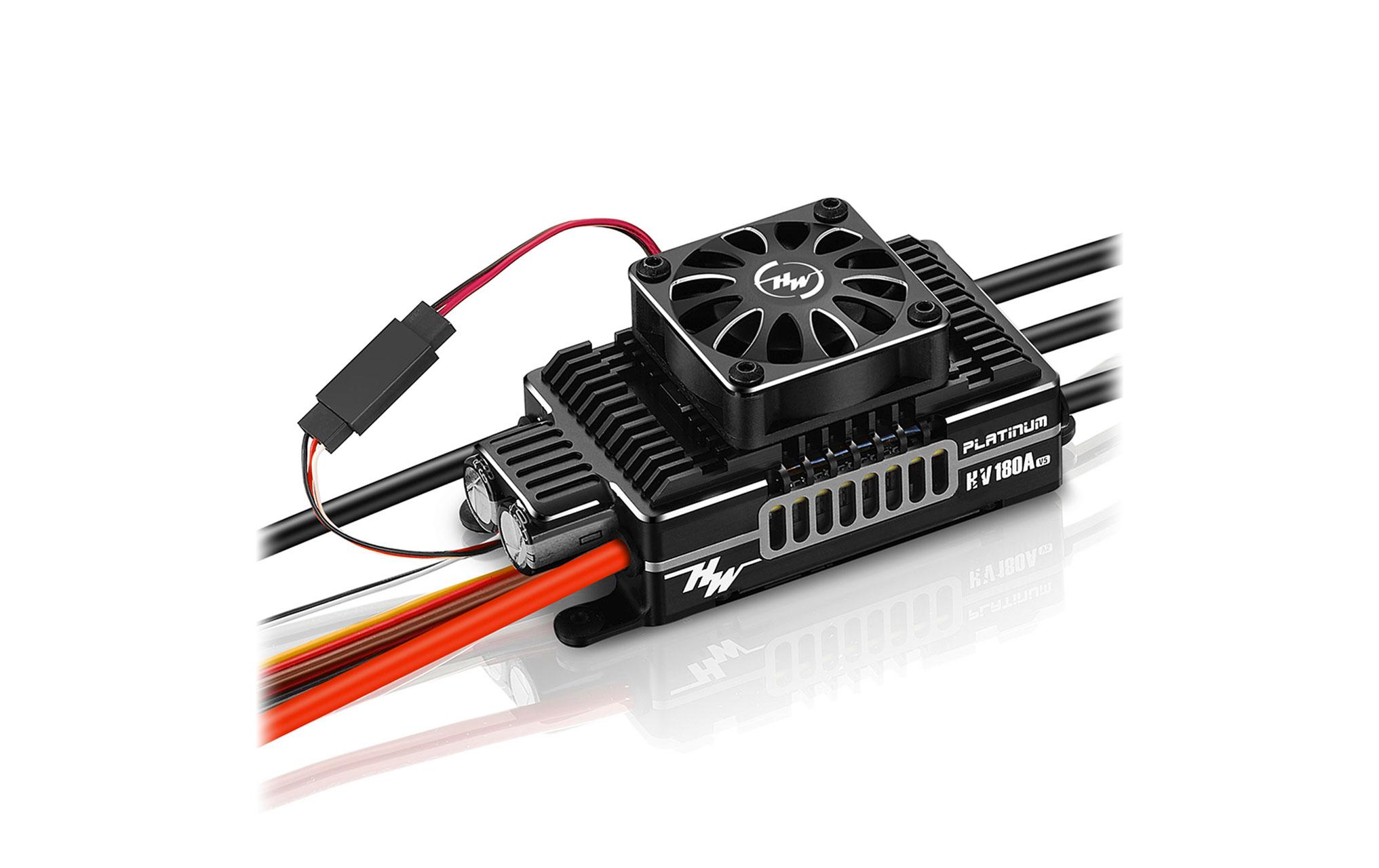 Brushless Regler Platinum Pro V5 180A HV 6-14S<br>Brushless ESC für Flugmodelle mit starkem 10A Bec