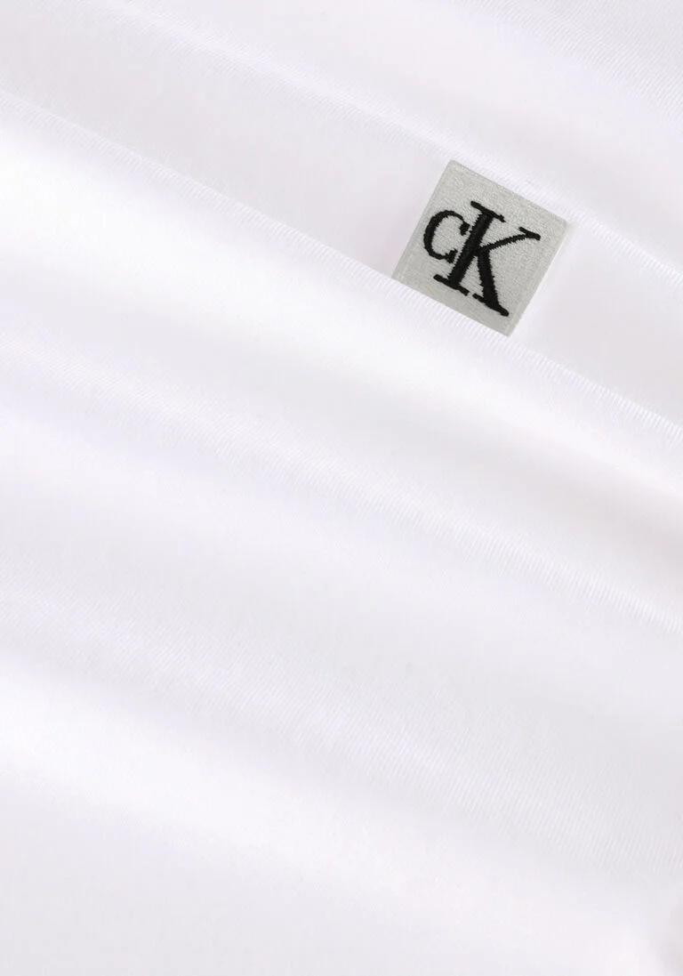 CALVIN KLEIN witte calvin klein t-shirt ck embro badge tee