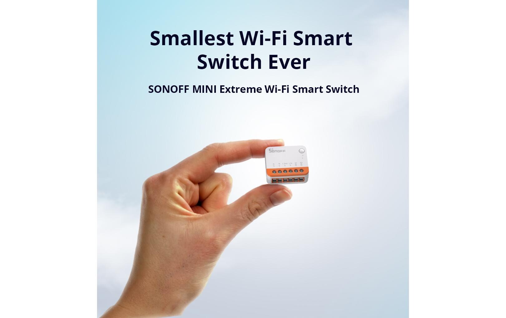 WLAN-Lichtaktor MINIR4, 2400 W, 1-fachExtra kleiner MINI Extreme Wi-Fi Smart Switch