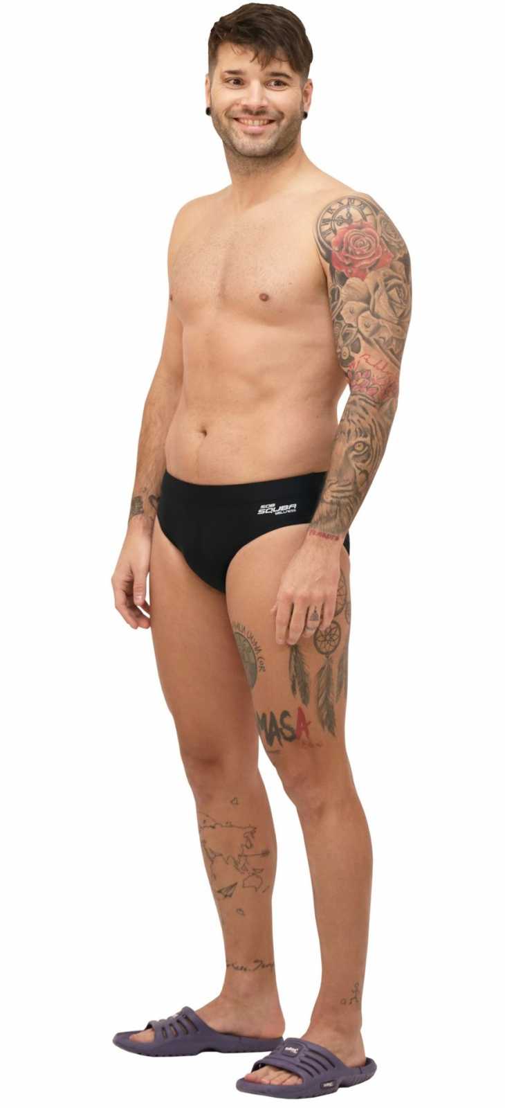 Squba Swim Training Hombre Slip Negro
