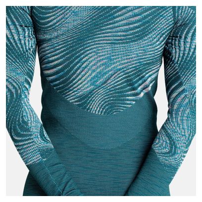 Maillot Manches Longues Odlo Blackcomb Eco Bleu