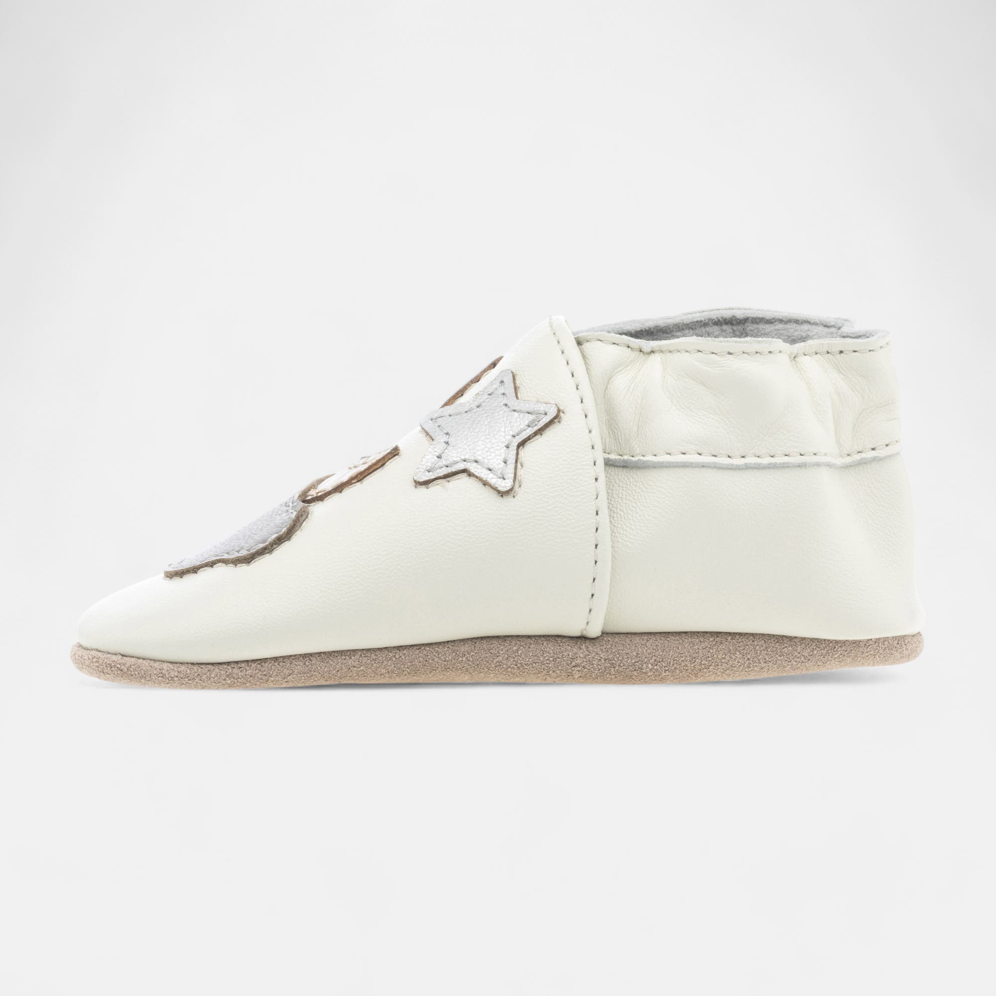 Baskets basses Bébé fille en cuir blanc
