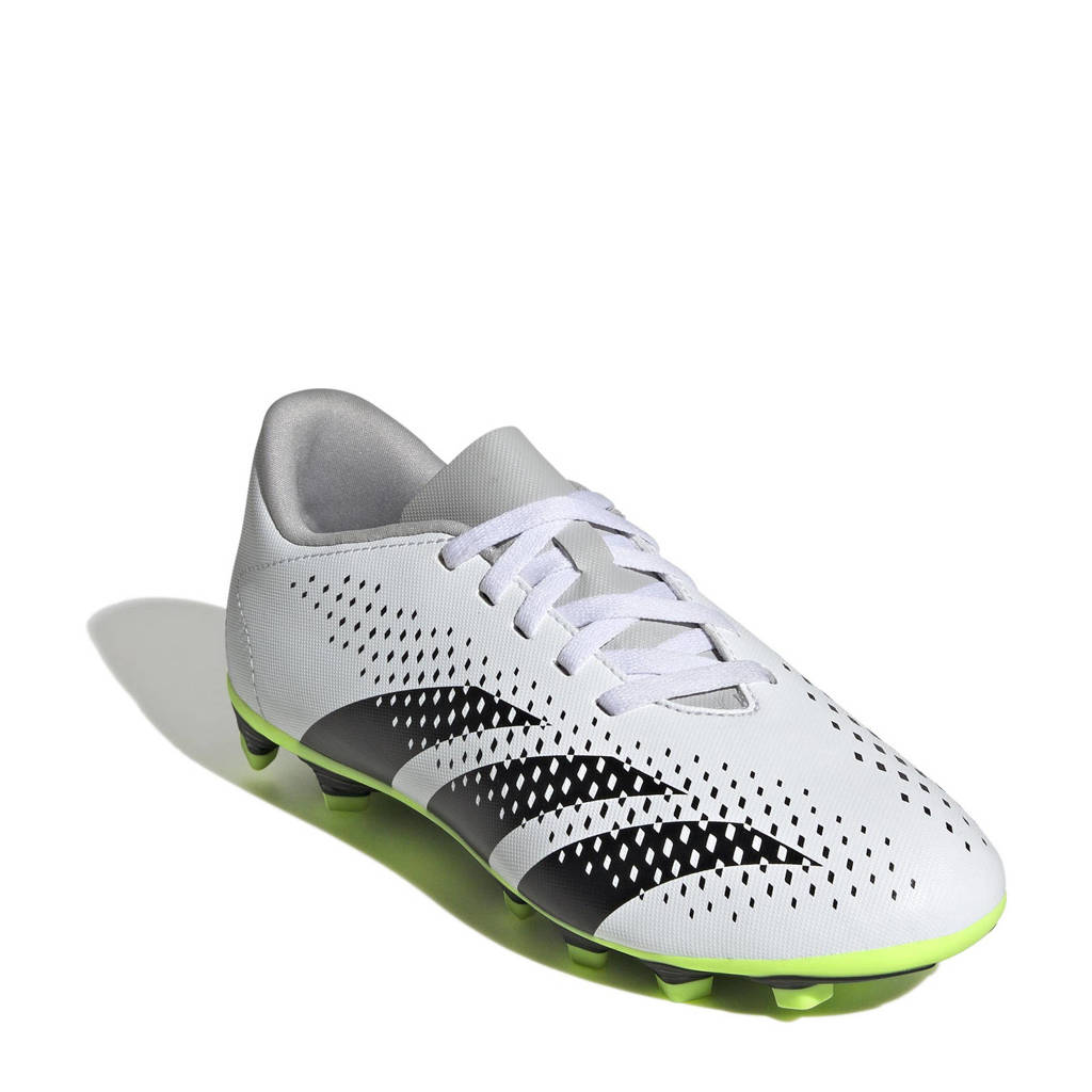 adidas Predator Accuracy.4 FxG junior voetbalschoenen wit/zwart/geel