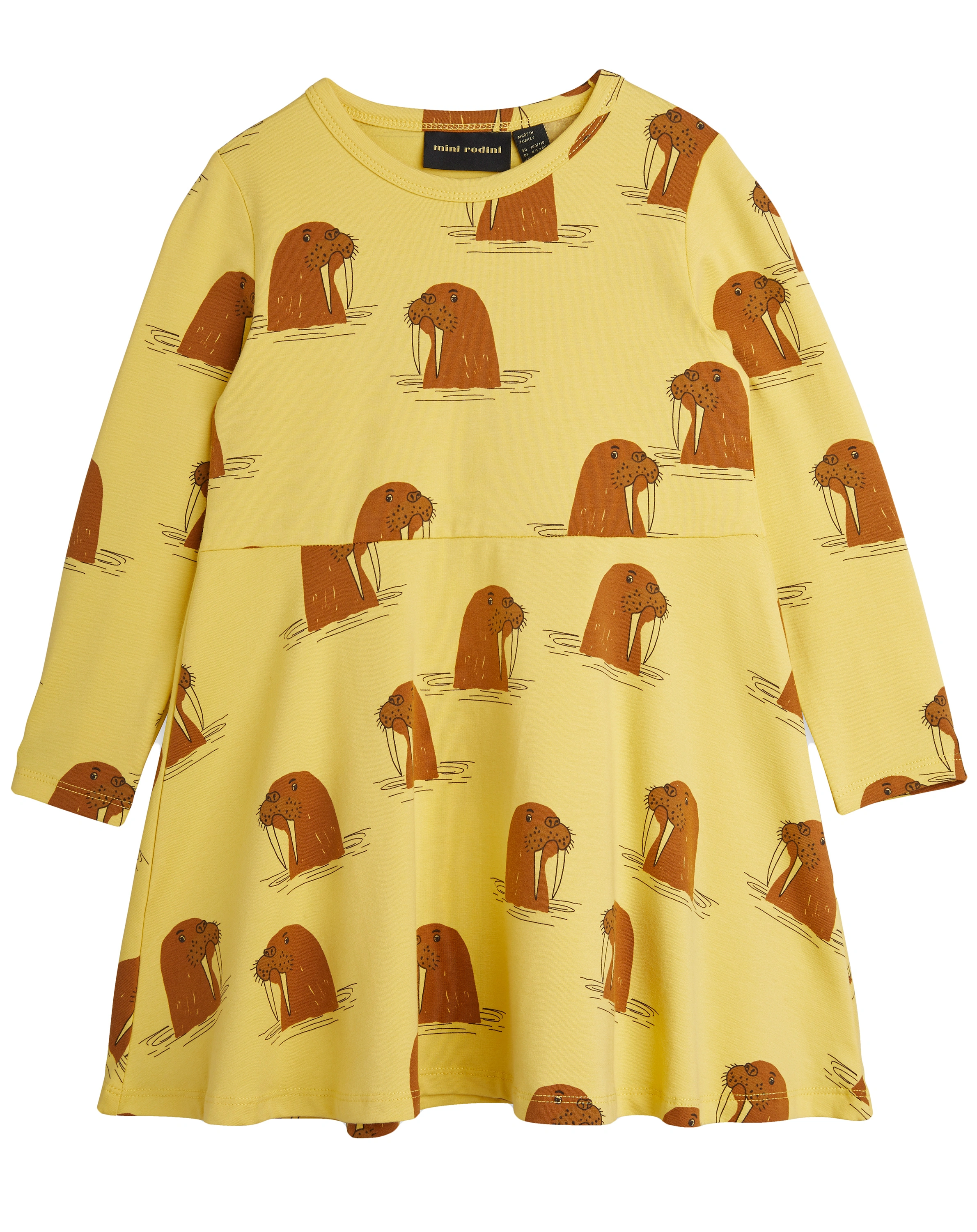 Langarm-Kleid WALRUS in gelb