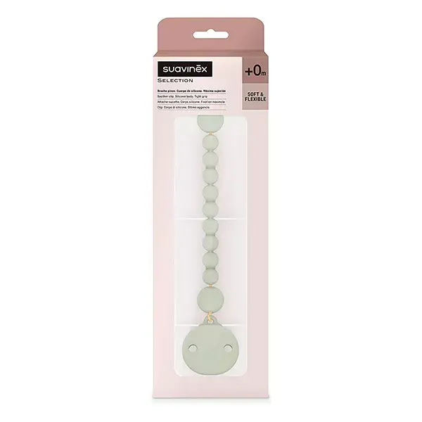 Prendedor de Chupeta de Silicone Suavinex Cor Essência Verde