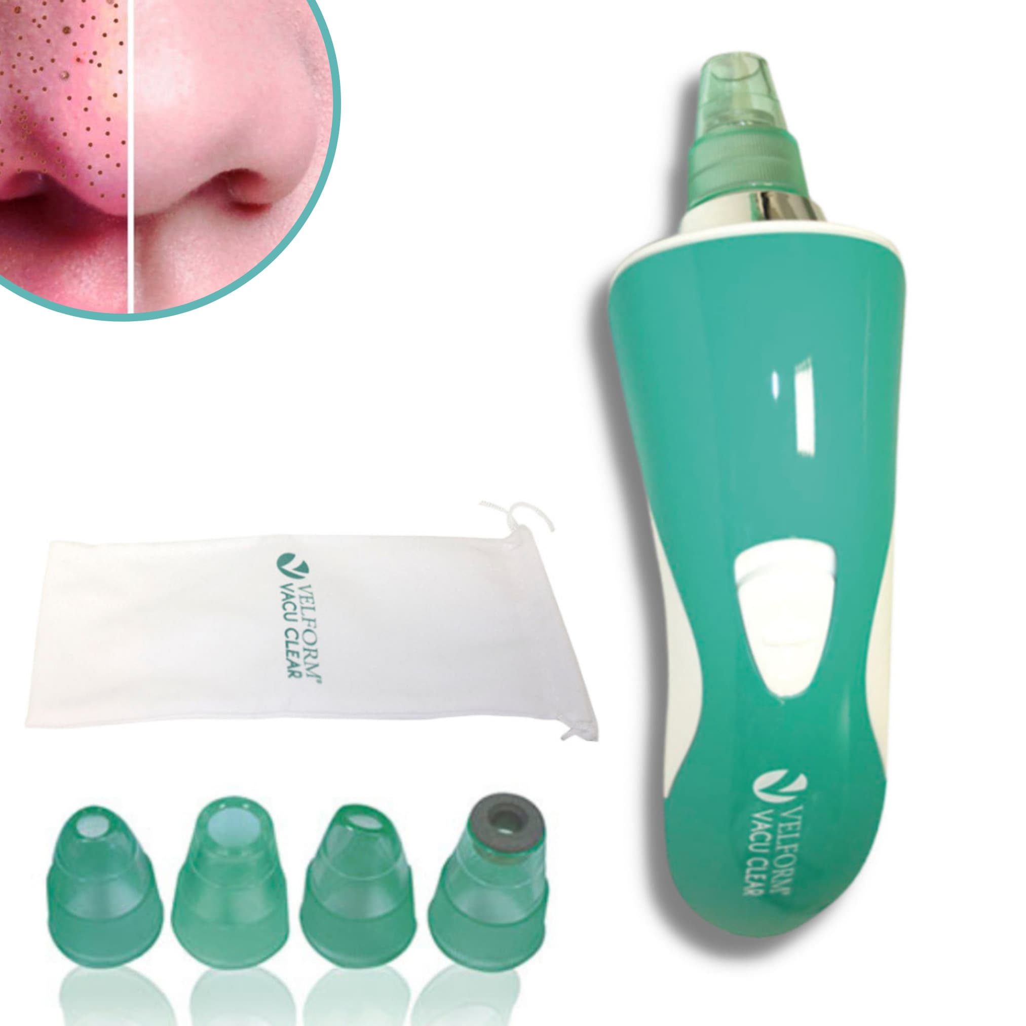 Velform® Mitesserentferner - Porenreiniger Gesicht - Porensauger Vacu Clear