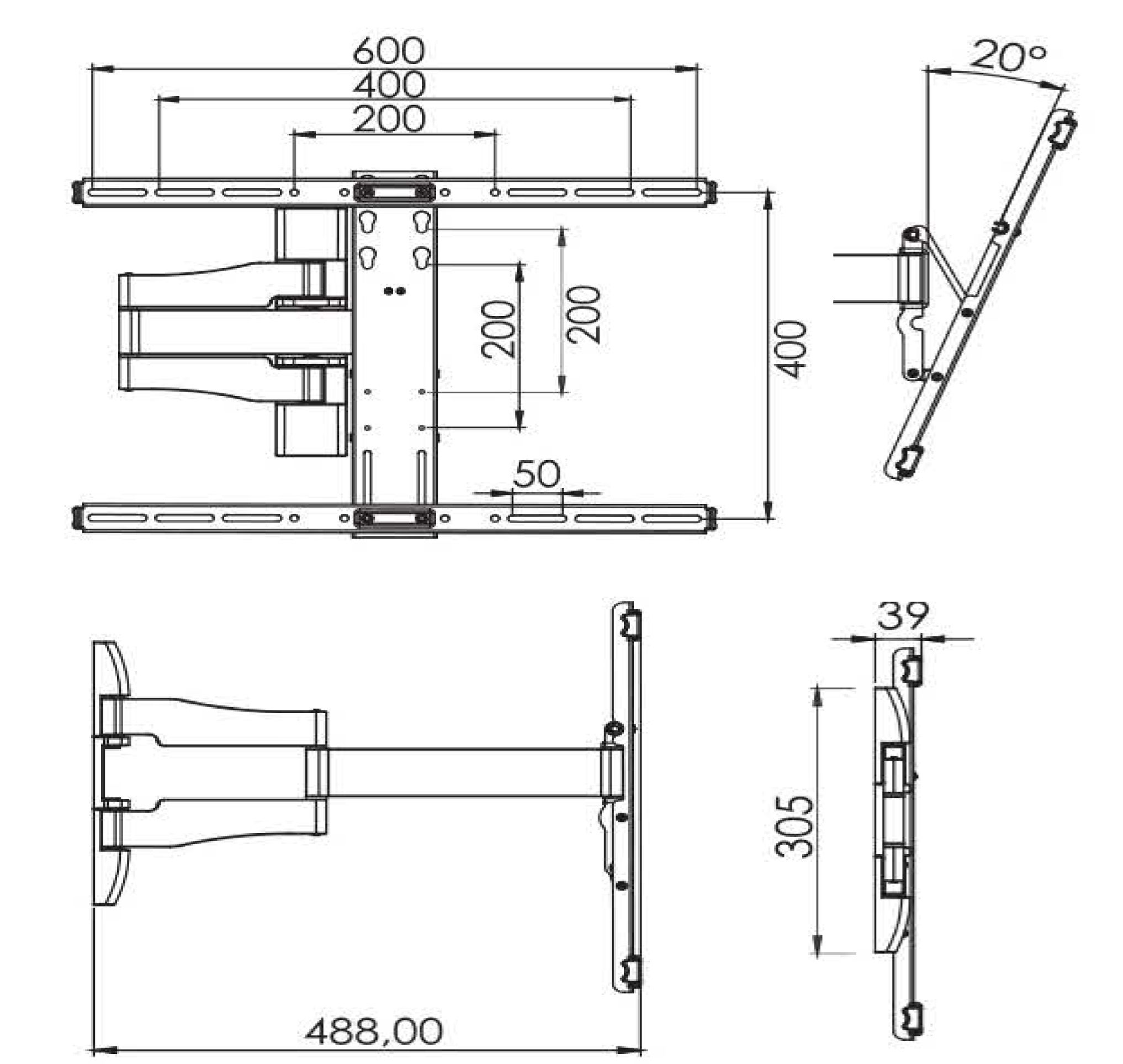 Wandhalterung WS 100 SLIM
