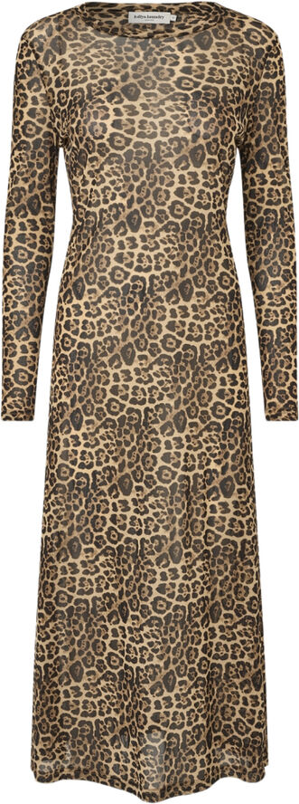 Lollys Laundry LoganLL Maxi Dress LS Leopard print
