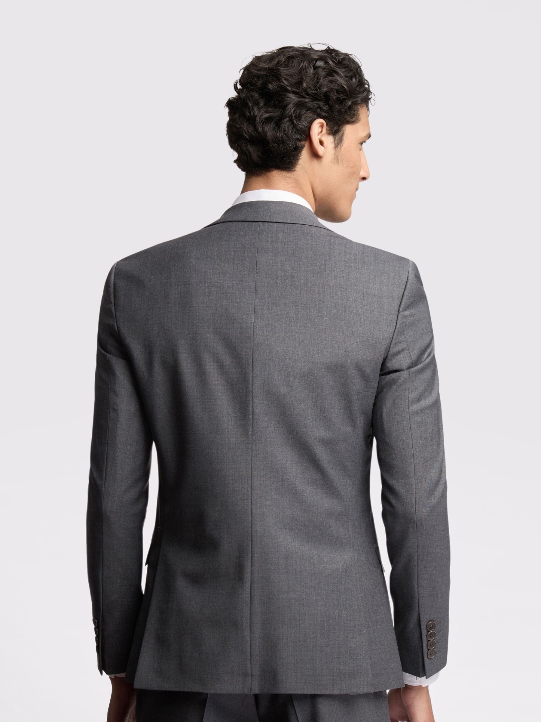 Ted Baker Tailoring Prem Charcoal Grey Panama Slim Suit Jacket