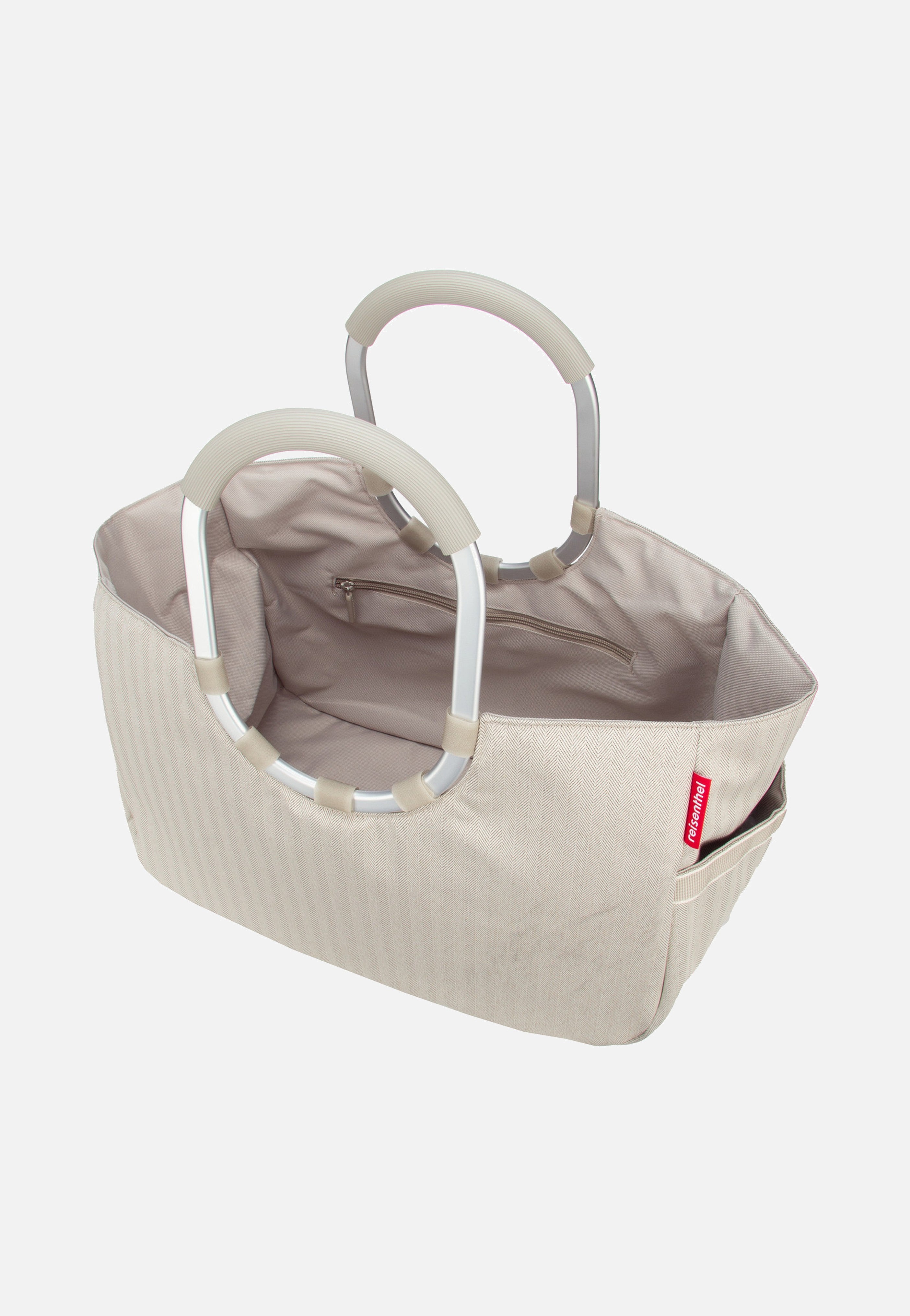 loopshopper L Herringbone Sand - Einkaufskorb