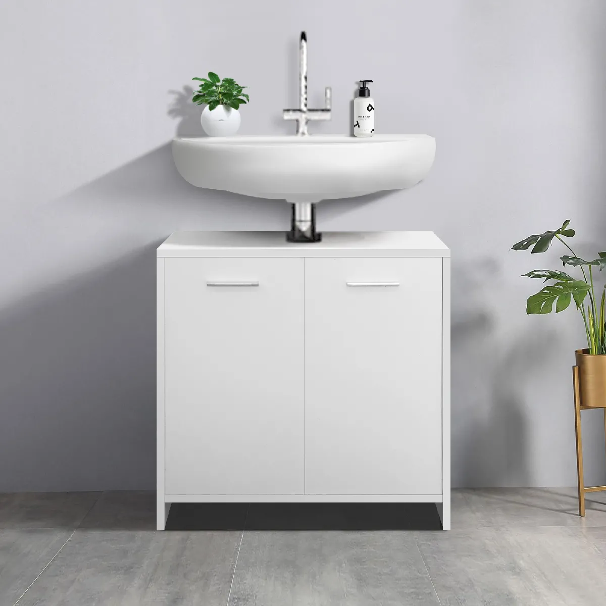 ML DESIGN MODERN LIVING ML-Design Meuble sous Lavabo - Blanc