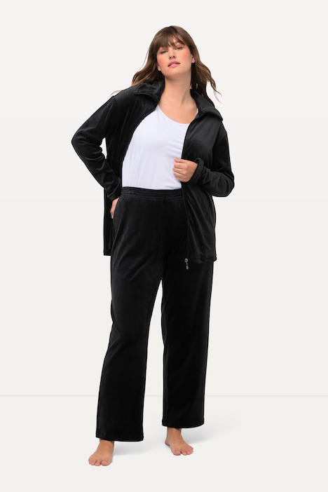 Loungewear-Nickihose, weites Bein, recycelt
