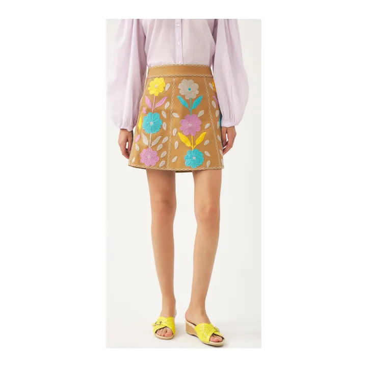 Antik Batik Jupe Tady Brodée | Camel