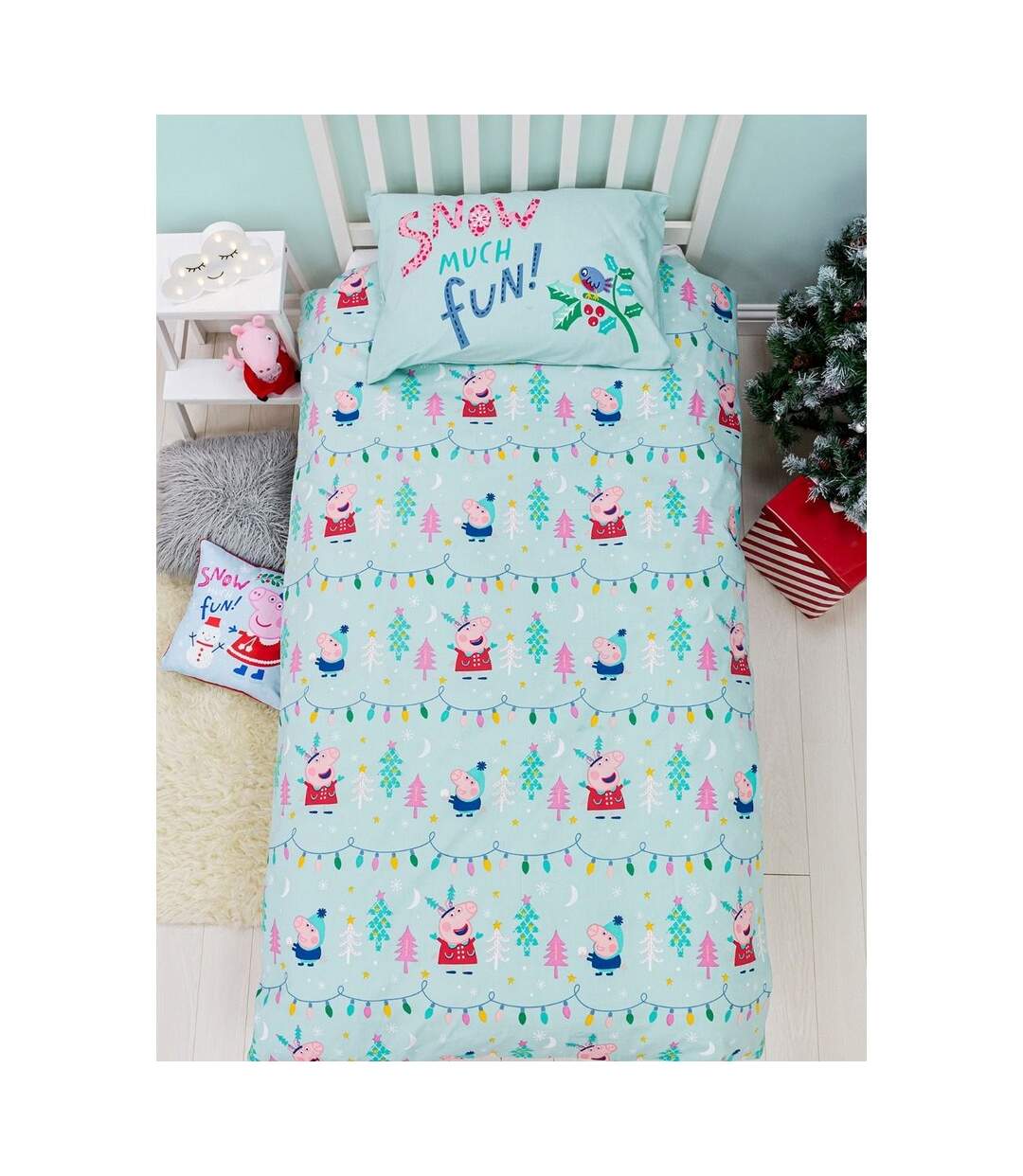 Peppa Pig - Parure de lit (Bleu / Bleu) - UTAG1127