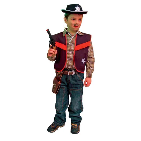 Festartikel Müller 11805240 Kinderkostüm Cowboy-Weste, Größe 140