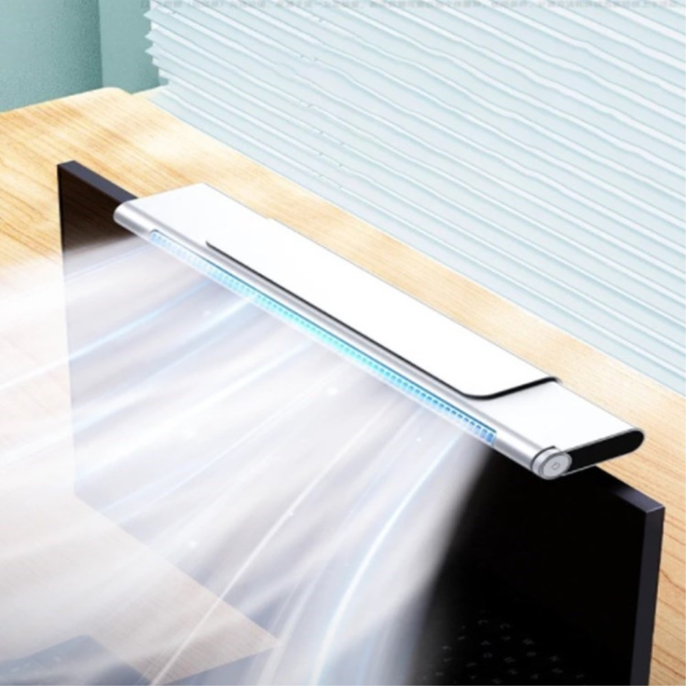 2in1 USB Desktop Lüfter Bildschirm Ventilator mit Licht - Schwarz