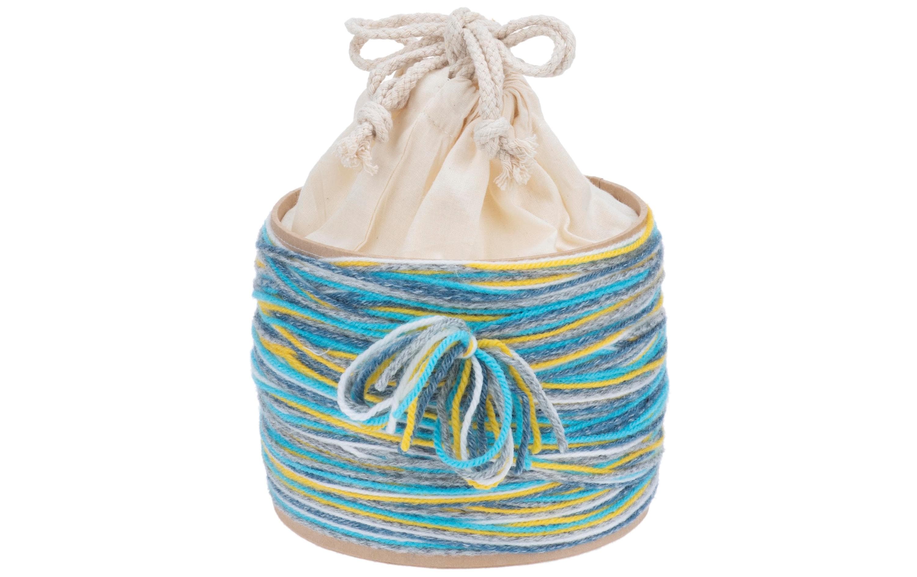 Kartoffelsack in Pappbox, 12 cm, Nature/WeissKompakter Kartoffelsack in Pappbox