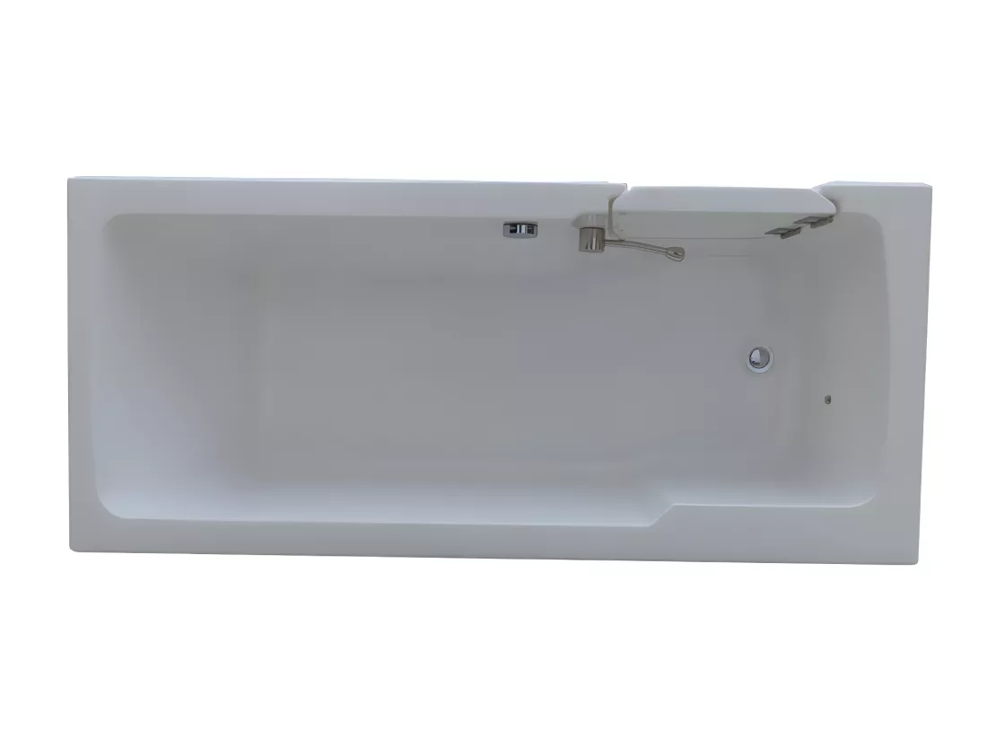 Baignoire d'angle avec porte SERVEE - 235L - 170*76*62cm - angle gauche