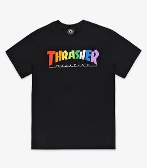 Thrasher T-Shirt Rainbow Mag SS Maroon