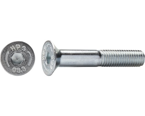 Verzonken schroef met binnenzeskant DIN 7991 M10x30 mm, verzinkt, 50 stuks
