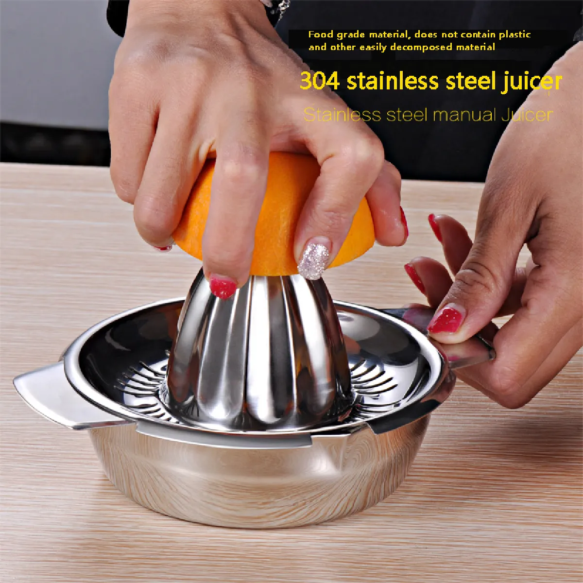 Universal Presse-fruits manuel en inox - Argent