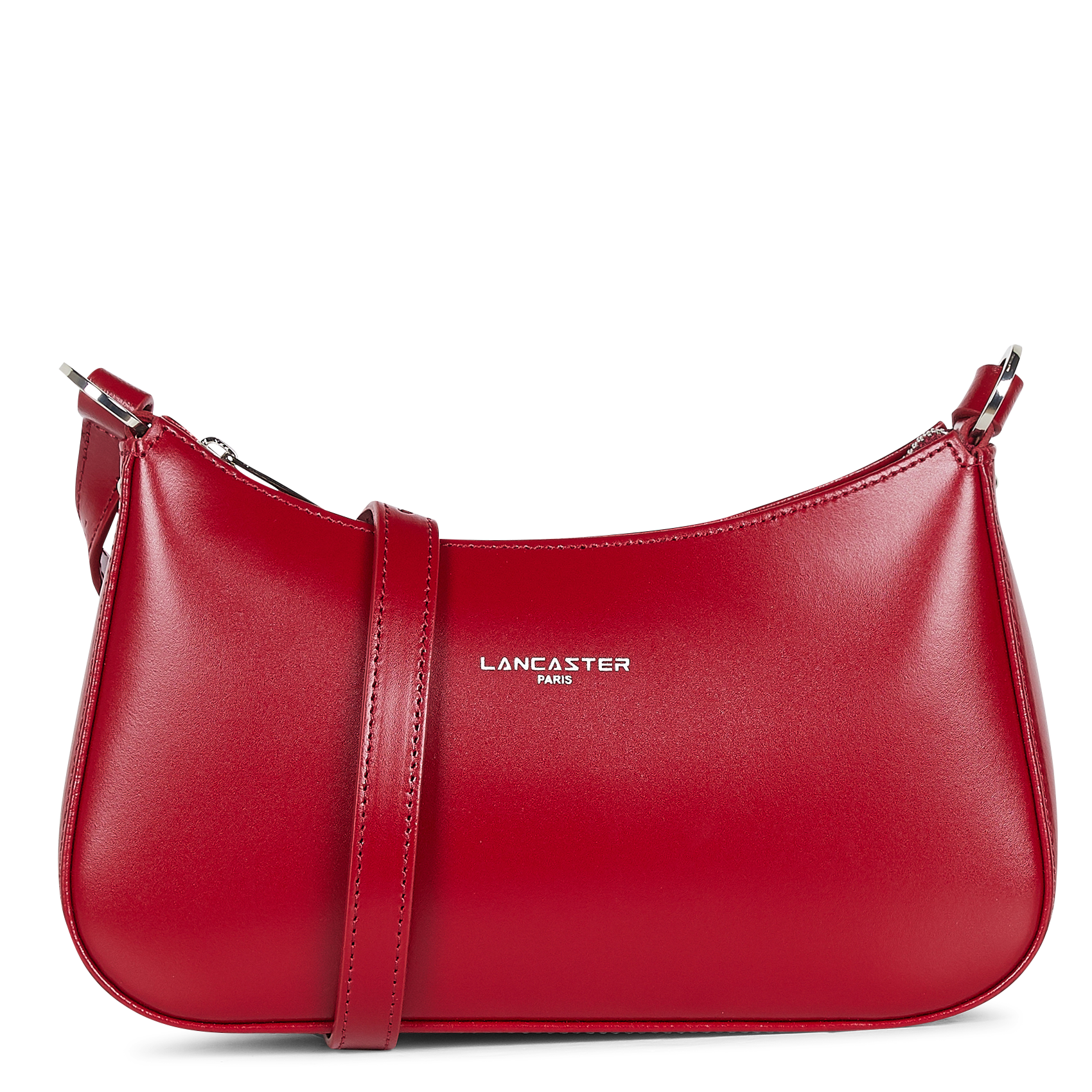 SUAVE ACE - Sac baguette en cuir lisse | Rouge