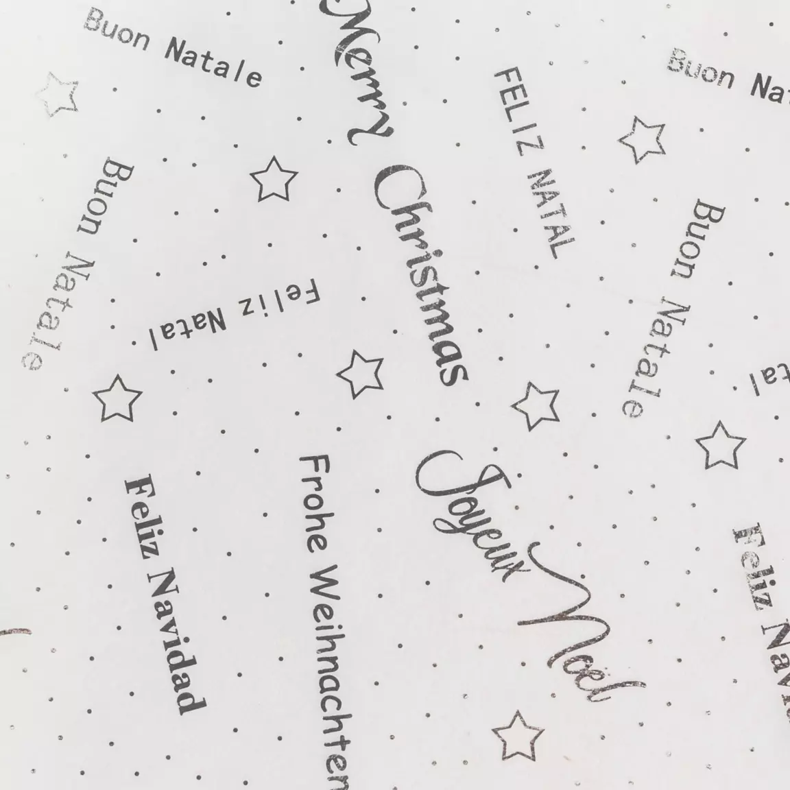 Chemin de table Noël (500 x 28 cm) Message Blanc et argent