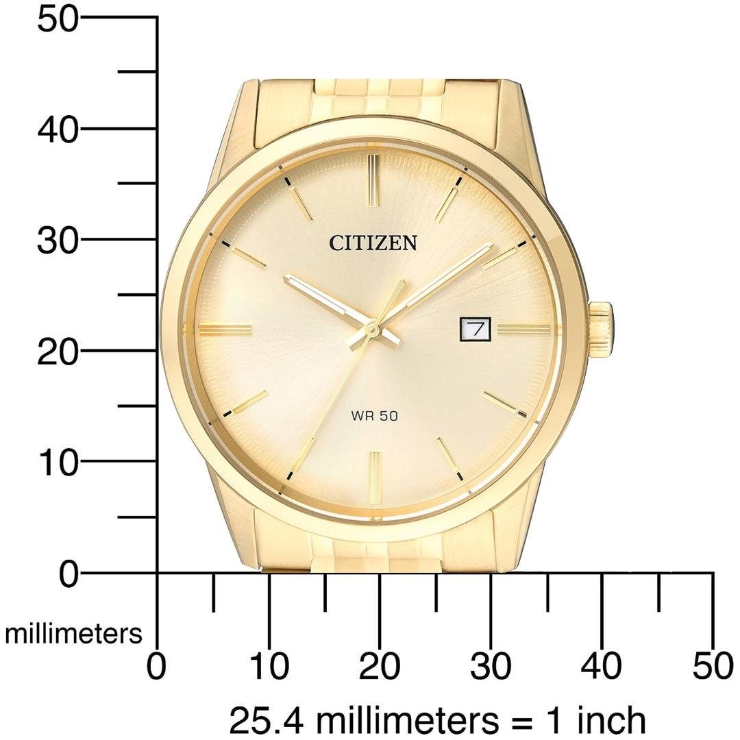 Citizen Quarzuhr Armbanduhr, Herrenuhr, Damenuhr, Edelstahlarmband, Datum