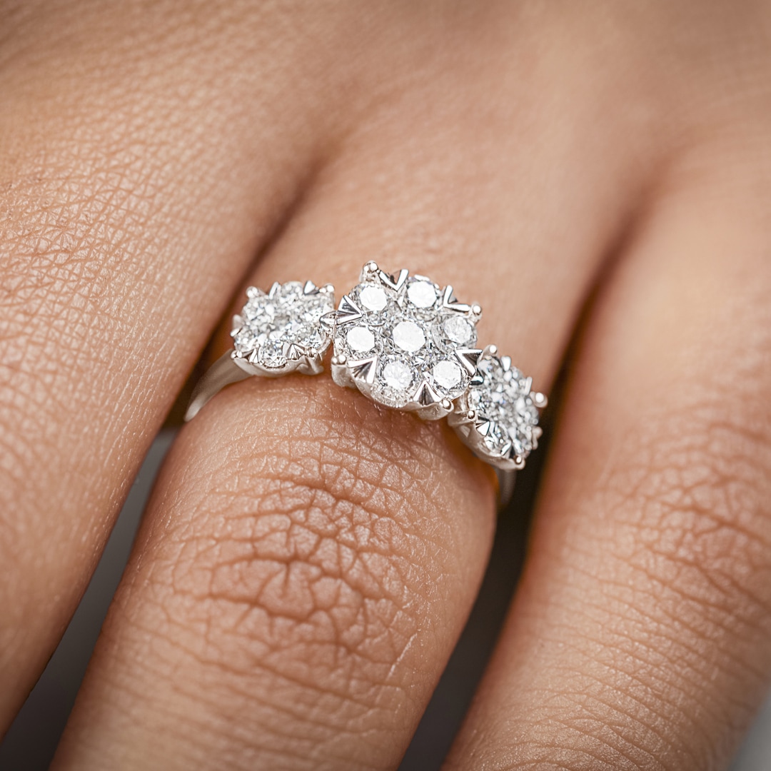 Verlobungsring 750/18 K Weissgold mit Diamanten 1.00 ct H/si by CHRISTIAN