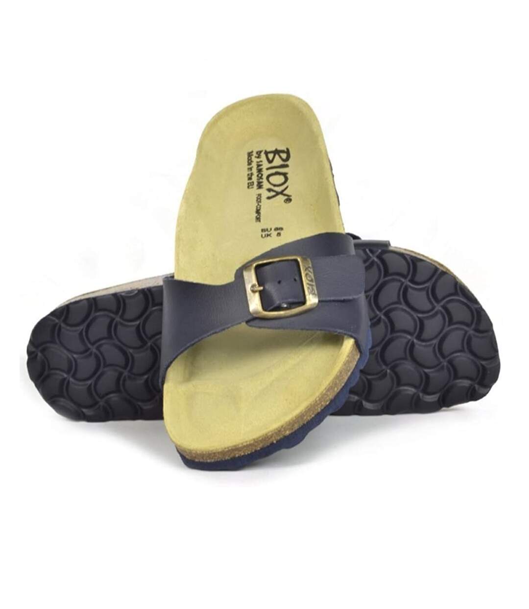 Biox - Claquette MALAGA SANO - Femme (Bleu marine / Beige) - UTBS3000