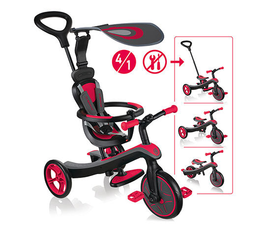 GLOBBER Dreirad »Explorer 4 in 1«, rot
