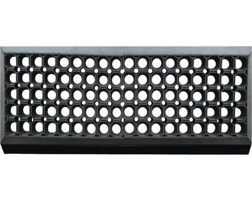 Zwarte rubberen honingraatmat, trapmat, 25x65 cm