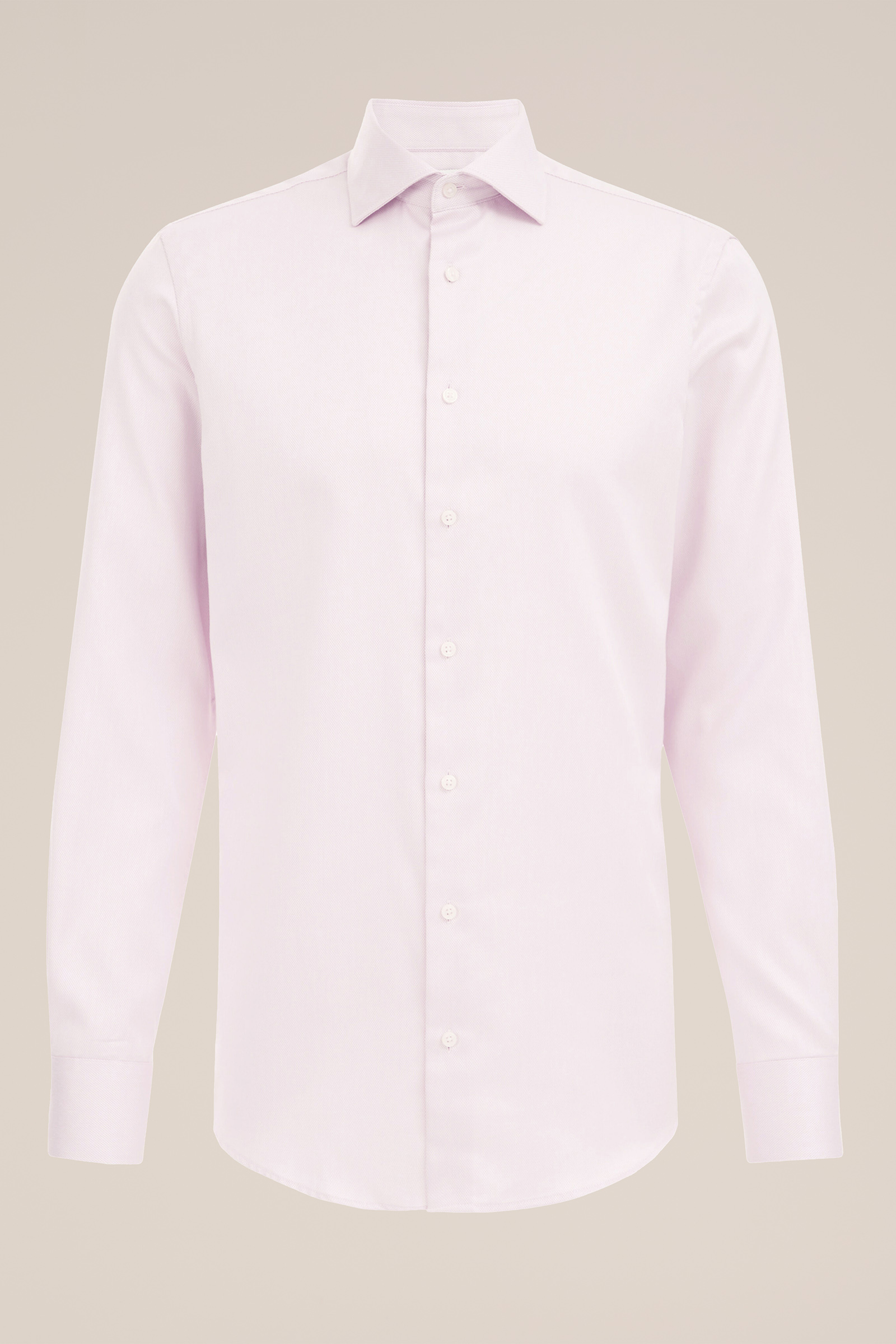 slim fit overhemd met structuur WE Fashion Lichtroze