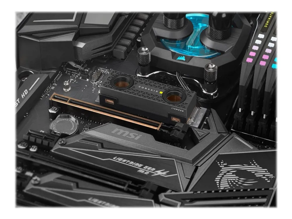 CORSAIR MP600 PRO XT - Hydro X Edition - SSD - krypteret - 4 TB - intern - M.2 2280 - PCIe 4.0 x4 (NVMe) - 256-bit AES - sort