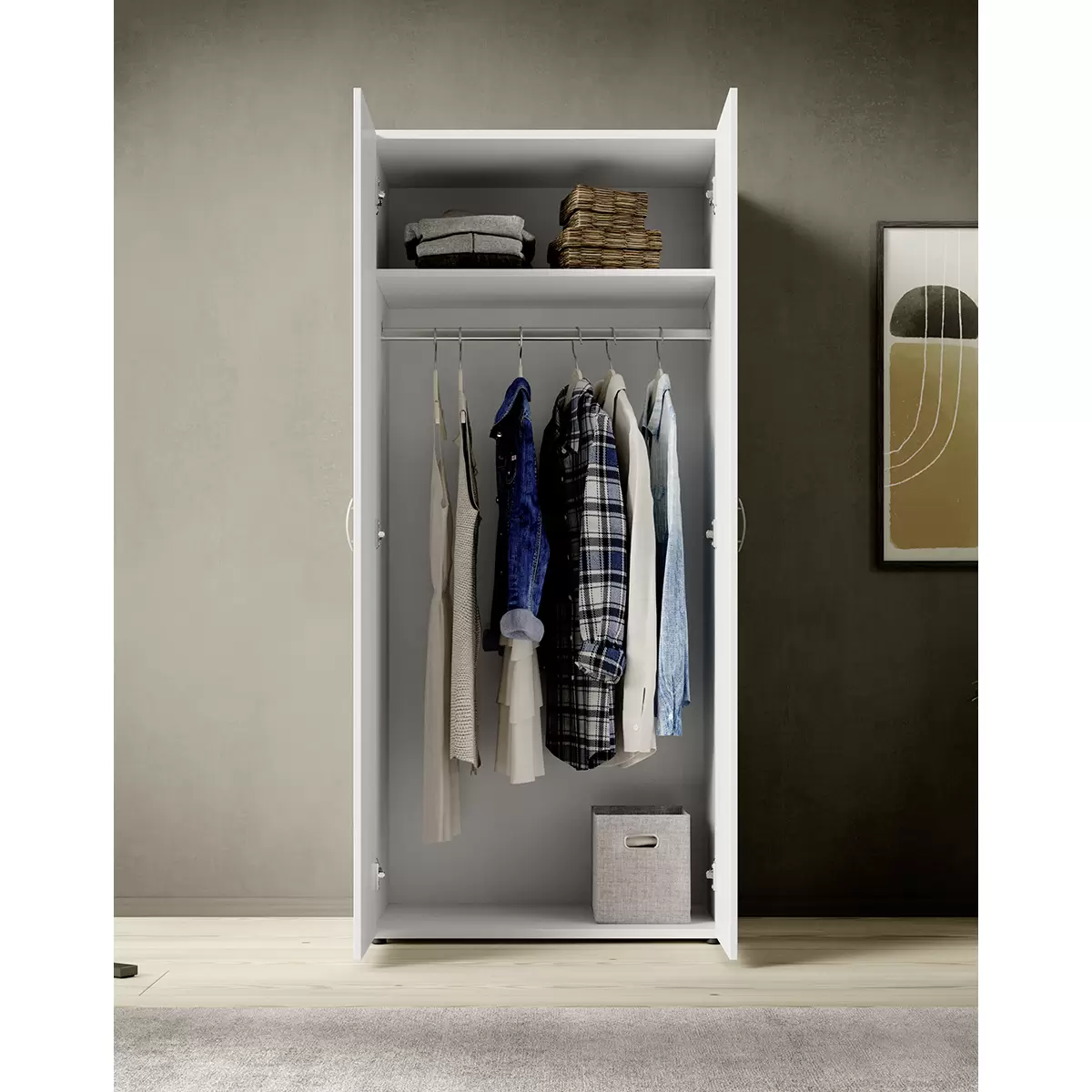 Kleiderschrank 2trg. Joe          Best Price weiss