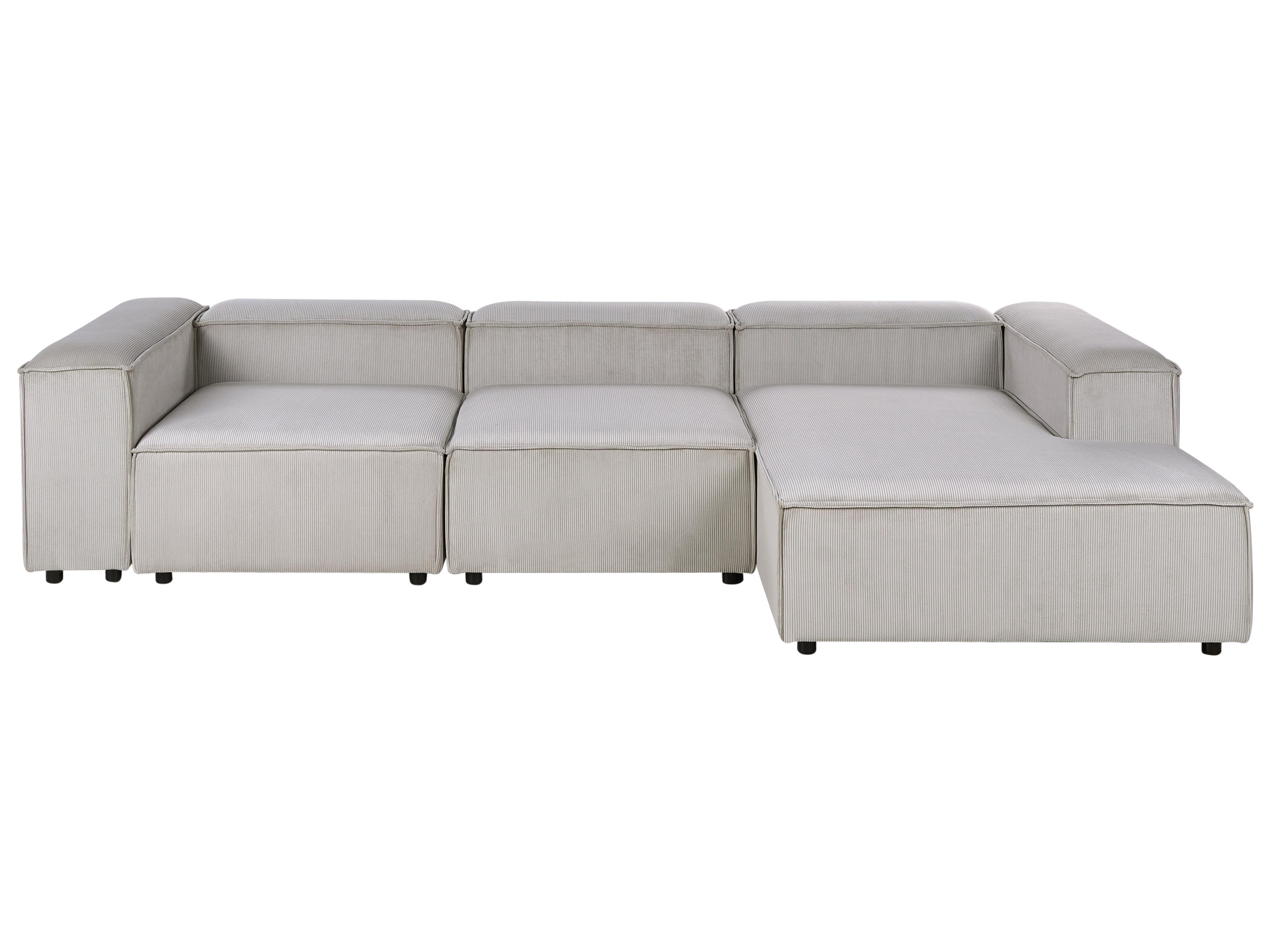 Modulaire hoekbank 4-zits ARDAL Corduroy Taupe linkszijdig