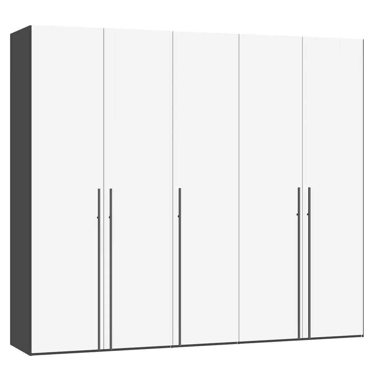 Drehtürenschrank 5-trg. Montreux schwarz,weiss