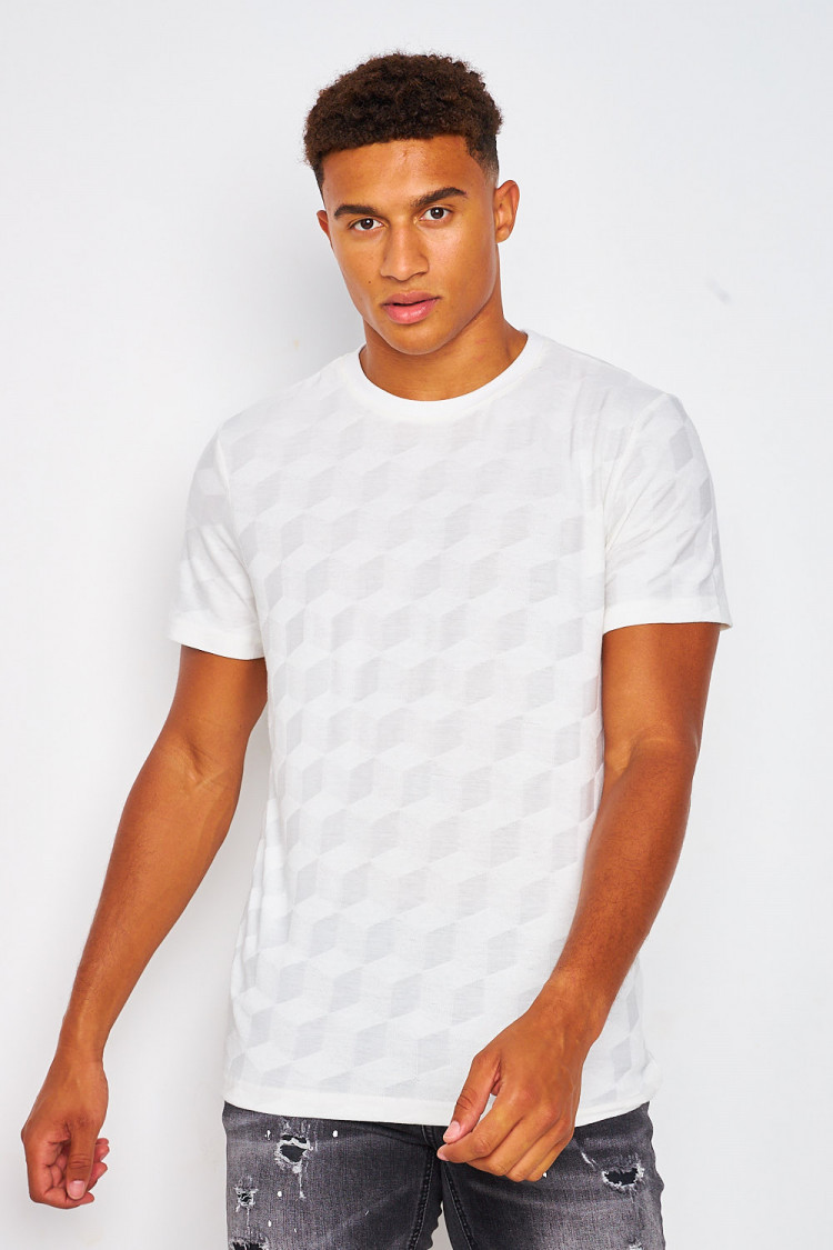 T-shirt blanc imprimé graphique