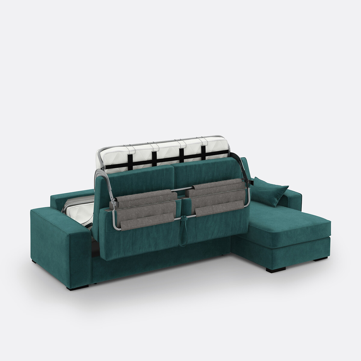LA REDOUTE INTERIEURS<br>Sofá-cama de canto em veludo, espuma Cécilia