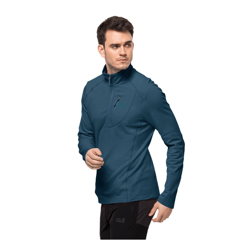 Jack Wolfskin KOLBENBERG HZ - Polaire Homme dark sea